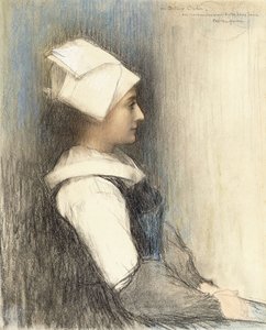 Bretońska dziewczyna, autorstwa Pascal Adolphe Jean Dagnan Bouveret