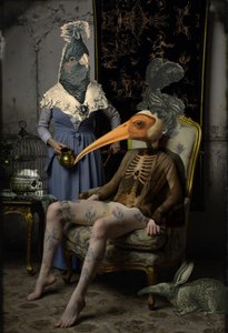Surrealistyczne figury ptaków