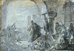 Matka Ricciarino Langosco szuka swojego zmarłego syna autorstwa Pasquale Massacra
