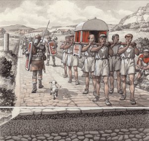 Rzymska droga (gwasz na papierze)