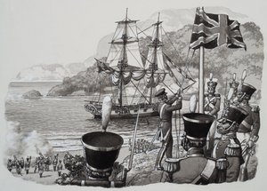 Przybycie do Australii Zachodniej 21 stycznia 1827 roku (gwasz na papierze)