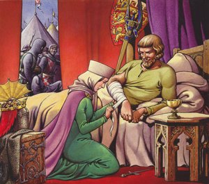 Król Edward I, wojowniczy król (gwasz na papierze)