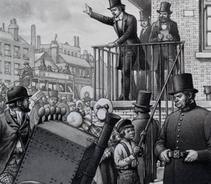 William Booth głoszący kazania na świeżym powietrzu