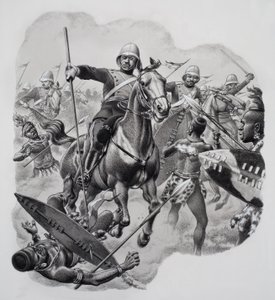 Zulus (gwasz na papierze)