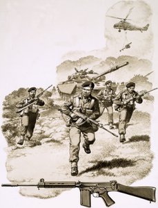 Brytyjska piechota z karabinem SLR
