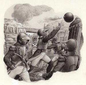 Żołnierze cesarskiej armii Napoleona (gwasz na papierze) autorstwa Pat (1907 95) Nicolle