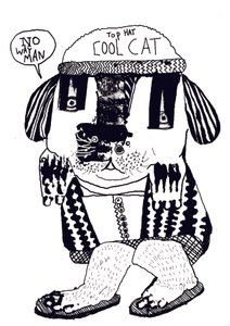 Cool Cat, 2014 (tusz i olej)