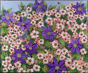 A Purple Patch, 2011 (akryl na perkalu) autorstwa Pat Scott