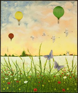 High Flyers, 2011 (akryl na perkalu) autorstwa Pat Scott