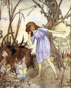 Muzyka wróżek (akwarela, długopis i tusz na papierze) autorstwa Patricia Beeman Ardley