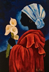 Callas 4, 2017 (akryl na płótnie) autorstwa Patricia Brintle