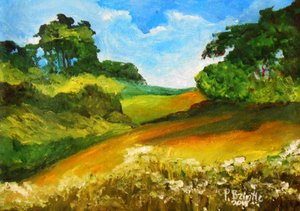 La route de Mouline, 2015 (akryl na płótnie) autorstwa Patricia Brintle