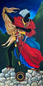 Marie Jeanne Lamartiniere w Forcie, 2021 (akryl na płótnie)