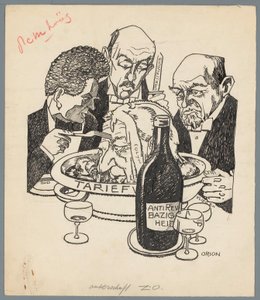 Colijn i ustawa taryfowa Głowa cielęcia (tytuł na obiekcie) autorstwa Patricq Kroon (signed by artist)