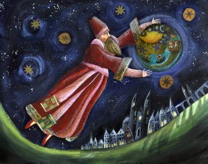 Michel de Nostradamus, astrolog. Ilustracja autorstwa Patrizia La Porta. autorstwa Patrizia La Porta