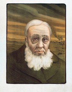 Portret Paula Krugera (1825-1904) (grafika) autorstwa Paul (after) Berthon