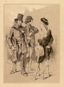 Gavarni w Londynie: Akrobaci (litho)