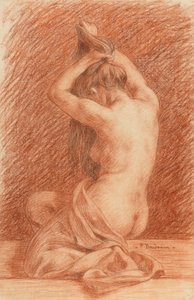 Kobieca figura - ubieranie włosów autorstwa Paul Albert Baudouin
