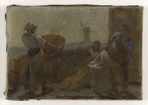 Historia pszenicy: Le Criblage: Szkic szkoły przy rue Dombasle autorstwa Paul Albert Baudouin