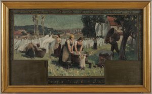 Szkic ratusza w Arcueil-Cachan: Les Blanchisseuses