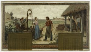 Szkic ratusza w Saint-Maur-des-Fossés: Les fiançailles, 1883 (olej na płótnie)