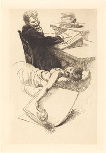 Frontyspis Afery Clemenceau, 1905. autorstwa Paul Albert Besnard