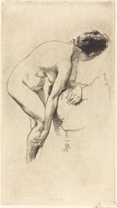 Akt trzymający nogę Naga kobieta trzymająca nogę, 1886.