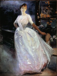Portret Madame Roger Jourdain - Olej na płótnie autorstwa Paul Albert Besnard