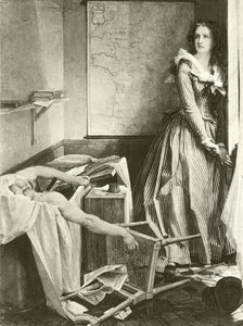 Charlotte Corday i Marat (wklęsłodruk)