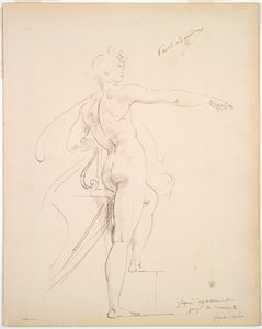 Studium Apolla dla Marsyas recto, Face in Profile verso, koniec lat 60. XIX wieku.