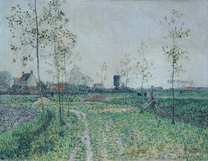 Jesienny krajobraz w pobliżu Knokke, Belgia