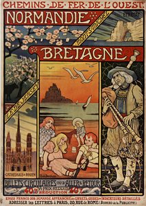 Koleje Zachodnie. Normandia, Bretania, 1900.