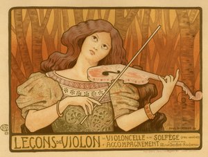 Plakat lekcji skrzypiec, 1898