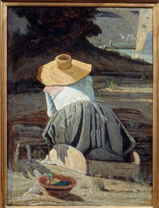 Praczka. Obraz Paula Camille Guigou (1834-1871)