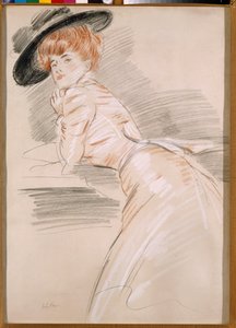 Madame Helleu w kapeluszu autorstwa Paul Cesar Helleu