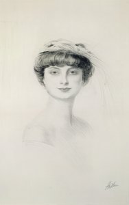 Portret Anny de Noailles (1876-1933) (sucha igła na papierze) autorstwa Paul Cesar Helleu