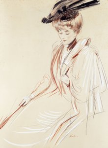 Portret damy, autorstwa Paul Cesar Helleu