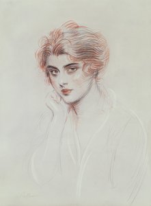 Córka Artysty (kolorowa kredka na papierze) autorstwa Paul Cesar Helleu