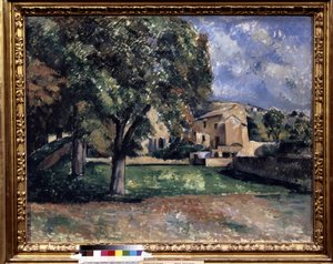 Drzewa w parku. Jas de Bouffan. Obraz Paula Cezanne