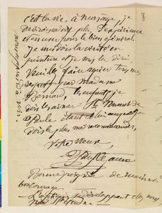 Odręcznie napisany list (pióro i atrament na papierze) autorstwa Paul Cézanne