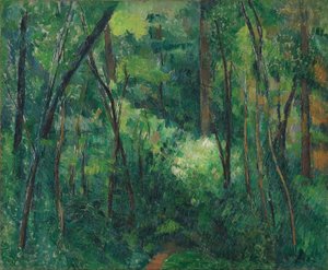 Wnętrze lasu autorstwa Paul Cézanne