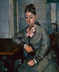 Madame Cezanne pochylony na stole, ok. 1873 (olej na płótnie) autorstwa Paul Cézanne