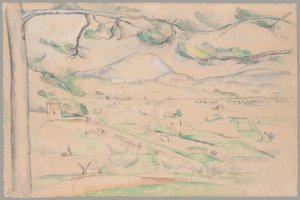 Montagne Saint-Victoire (Dolina Łuku) autorstwa Paul Cézanne