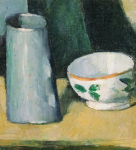 "Martwa natura miski i dzbanka na mleko" (miska i dzbanek na mleko) Obraz Paula Cezanne