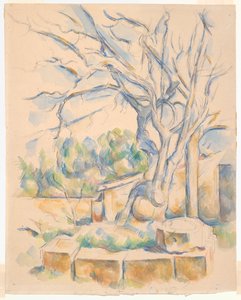Drzewo pistacjowe w Château Noir autorstwa Paul Cézanne