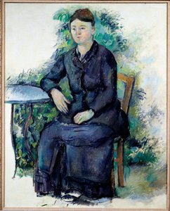 Portret Madame Cezanne w ogrodzie Obraz Paula Cezanne