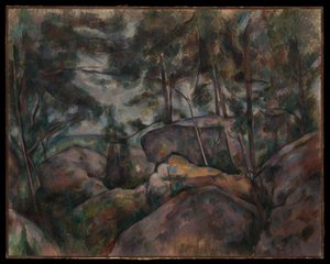 Skały w Fontainebleau autorstwa Paul Cézanne