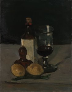 Martwa natura z butelką, szklanką i cytrynami autorstwa Paul Cézanne
