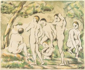 Kąpiące się (mała płyta) autorstwa Paul Cézanne