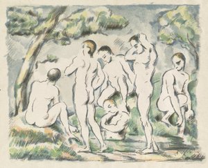 Kąpiące się (Mała płyta) autorstwa Paul Cézanne